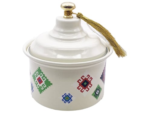 قدر بغطاء صغيره النقشة النجديه سدو