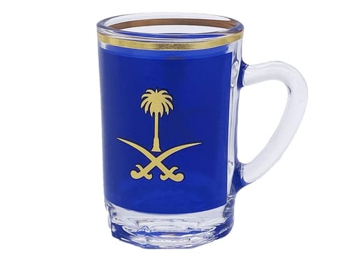 بيالات شاهي عدد 6 حبه ملون سيفين ونخله