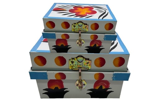 طقم صندوق حديد تراثي عدد 2 صندوق