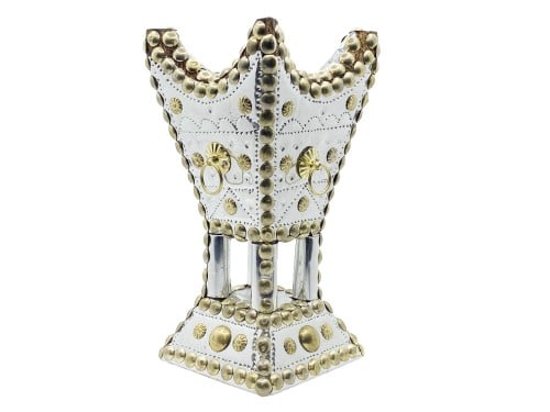 مبخرة خشب الاثل الطبيعي فضي ثقيل