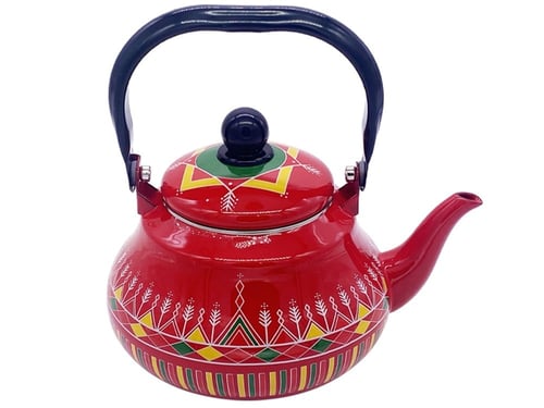 ابريق شاهي غضار هرمي نقشة القط العسيري تصميم2