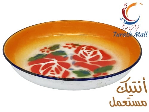 زبديه غضار تراثي قديم جدا قطر ١٨ سم B52