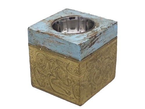 مبخرة خشب نقش ملونه