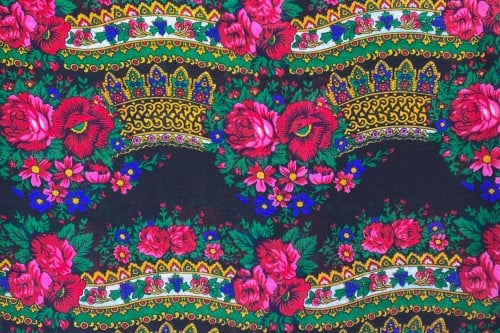 قماش شالكي اسود مشجر صناعة اليابان