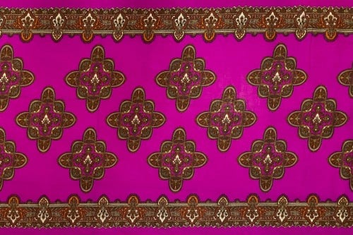 قماش شالكي زهري غامق مزخرف صناعة اليابان