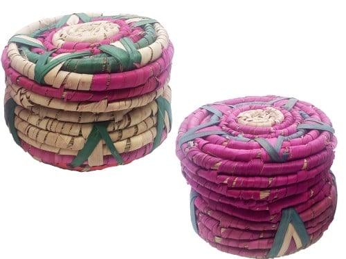 مطبقية خوص بغطاء صغير