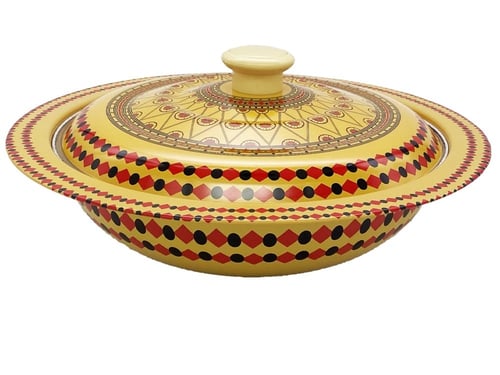 باديه بغطاء غضار نقشة تراثيه للتقديم