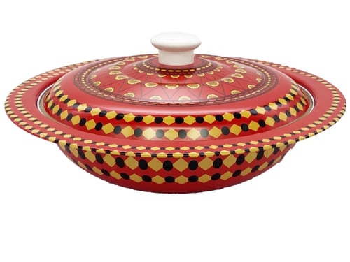 باديه بغطاء غضار نقشة تراثيه للتقديم