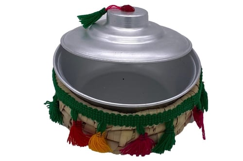 بادية معدن ملبس خوص