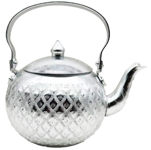 ابريق شاهي معدن نقش فضي