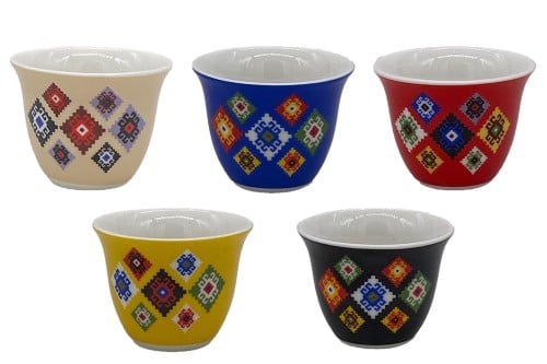 فناجيل قهوه النقشة التراثية مقاس صغير