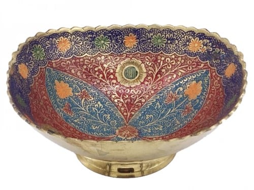 صحن من النحاس الاصفر مزخرف