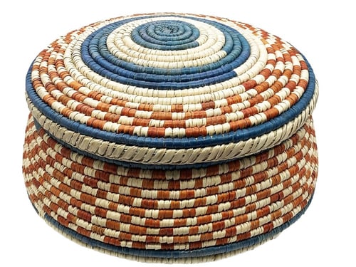 مطبقية خوص بغطاء ملونه