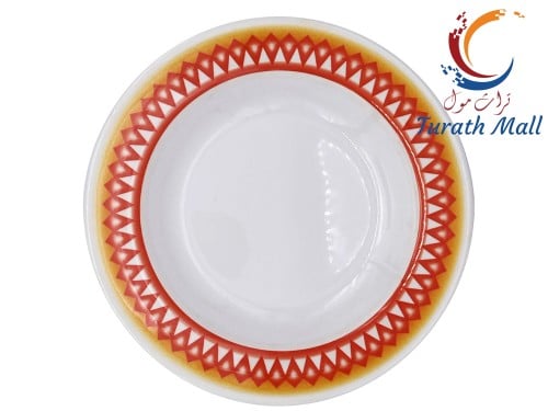 صحن ميلامين غضار دايموند احمر عميق