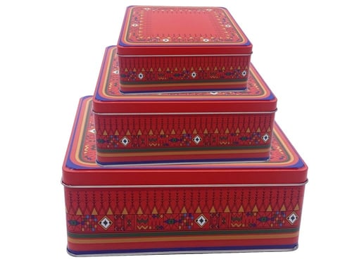 طقم مطبقية تصميم القط العسيري مربعه عدد 3 حبه