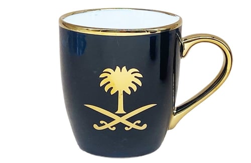 اكواب بورسلان نقشه سيفين ونخلة ملون