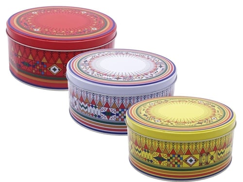 طقم مطبقية تصميم القط العسيري دائري عدد 3 حبه