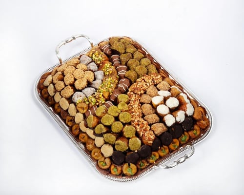 صينية تمور محشية فاخرة مشكلة - أحجام متعددة