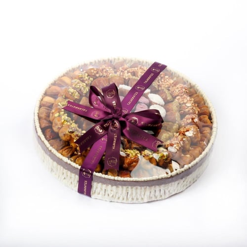 سلة تمور محشية فاخرة مشكلة -دائرية