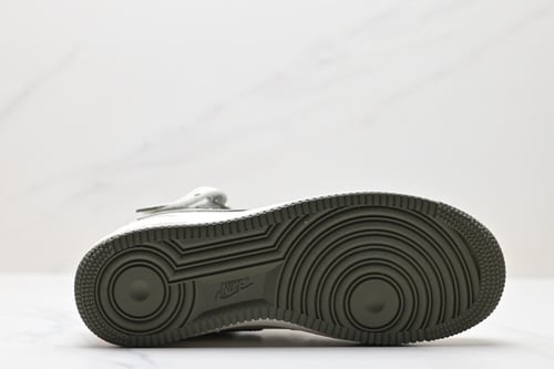 Nike Air Force 1 Mid White Army Green