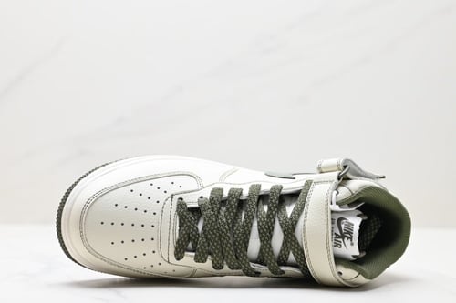Nike Air Force 1 Mid White Army Green