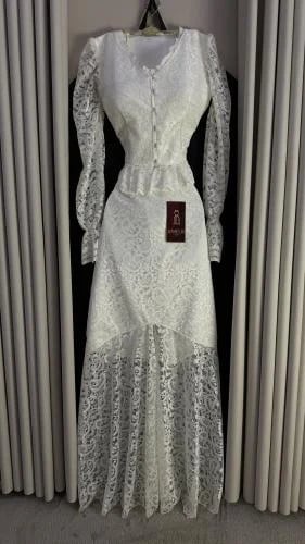 Lace evening dress