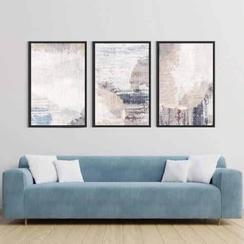 Elegant three-piece wall art panels