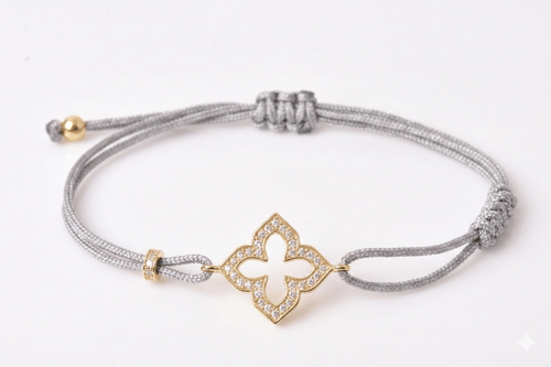 Italian silver bracelet coated with gold