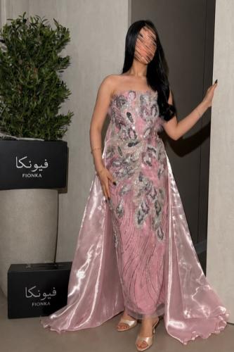 فستان زافيزا سهره خرز ع ذيل جازار لمعه