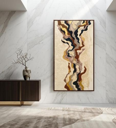 جديد لوحة جدارية رسم معجون بارزة بتصميم تجريدي طول...