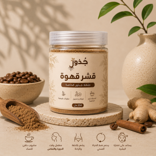 قشر قهوة مع خلطة جُذور الخاصة 250 مل |جٌذور