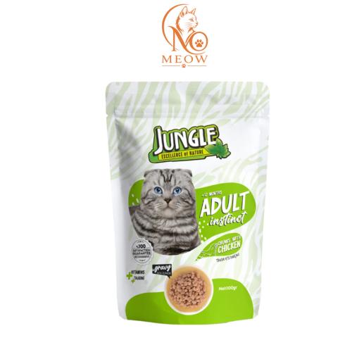 Jungle moist wipes for adult cats 100 grams with c...