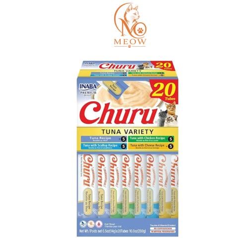 Inaba Churu cat treats with tuna flavors, 20 treat...