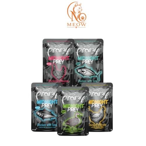 The most elegant Midnight cat food packets, 80 grams, assorted flavors
