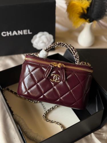 شنطه نسائيه شانيل فانيتي حقيبة بحامل كتف عصرية جلد