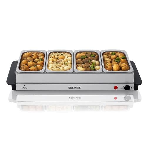 سخان طعام بوفيه كهربائي ريبون 4 أقسام 300 واط