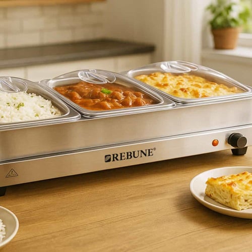 سخان طعام بوفيه كهربائي ريبون 4 أقسام 300 واط