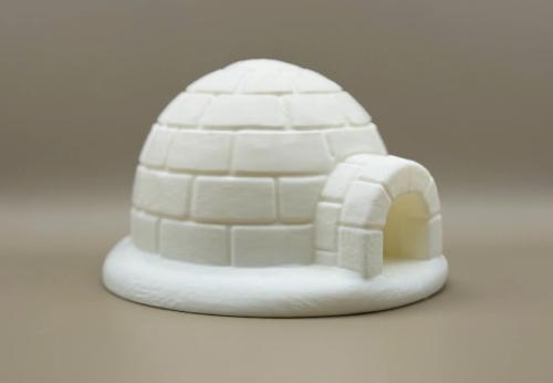 مجسم كوخ الإسكيمو الثلجي