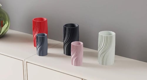 مزهرية أمواج ديكورية