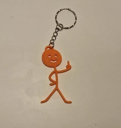 ميدالية مرحة بتصميم رجل عصا مبتسم