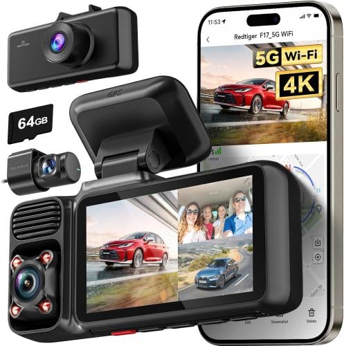 داش كام ريد تايجر F17 بدقة 4K مع كاميرا خلفية 1080P وواي فاي 5G