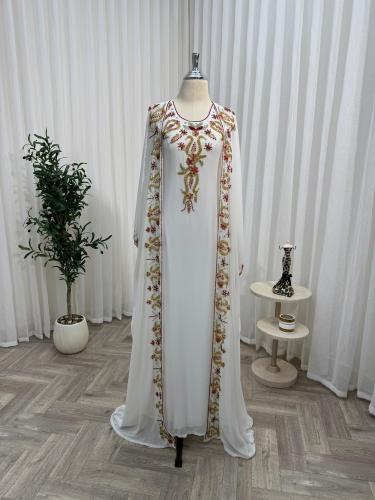 Chiffon embroidered thobe