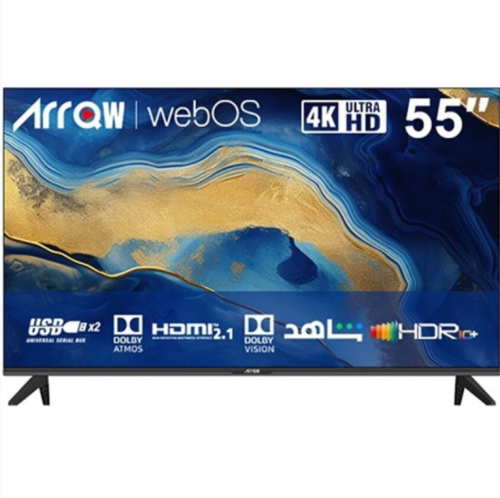 شاشة آرو سمارت LED، مقاس 55 بوصة، دقة 4K UHD، نظام...