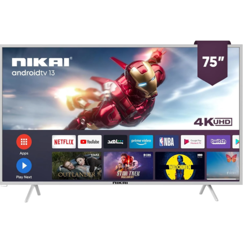 شاشة نيكاي 75 بوصة UHD 4K سمارت LED | أندرويد مع و...