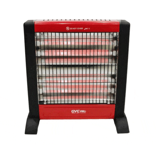 دفاية كهربائية جي في سي برو 4 شمعات 1000 واط - GVC...