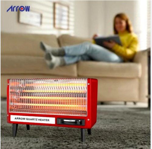 دفاية كهربائية 2400 وات ارو صغيرة 4 شمعات / أحمر R...