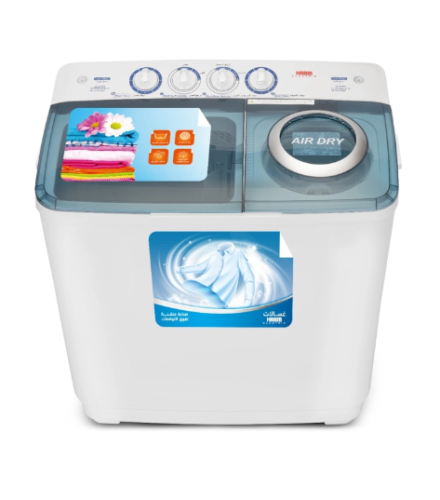 غسالة هام حوضين 8 كيلو أبيض HWM8000-25N