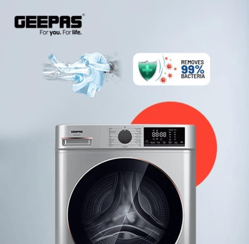 غسالة تحميل أمامي من جيباس، غسالة متطورة وفعالة وم...