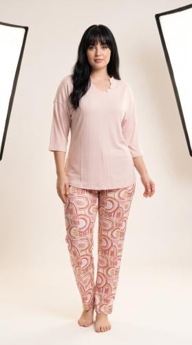 Two-piece sleepwear with long sleeves, a different...
