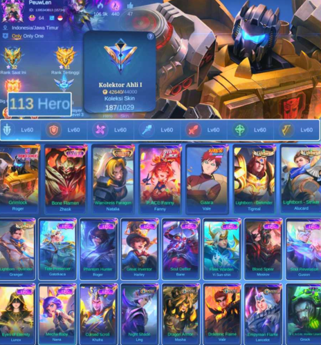 حساب موبايل ليجيند 113 بطل !